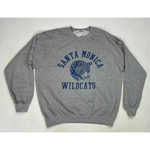 Project Social T Santa Monica Wildcats Graphic Sweatshirt Women Medium Gray